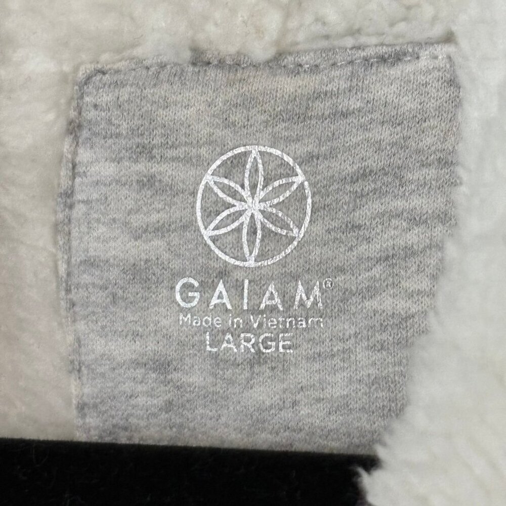 Gaiam Sweater Wrap Fleece Lined Cardigan Jacket‎ Large - Picture 8 of 9